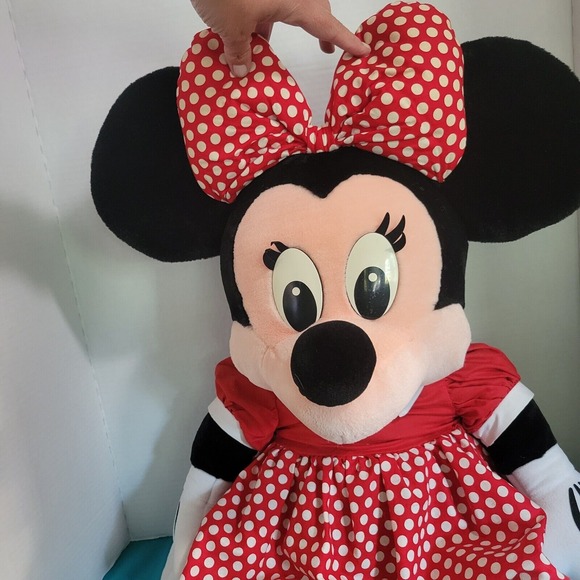 Vintage Disney Minnie Mouse Jumbo Plush Stuffed Doll 32 Inch Disney Parks - Picture 2 of 5